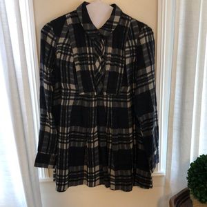 Free People plaid tunic top